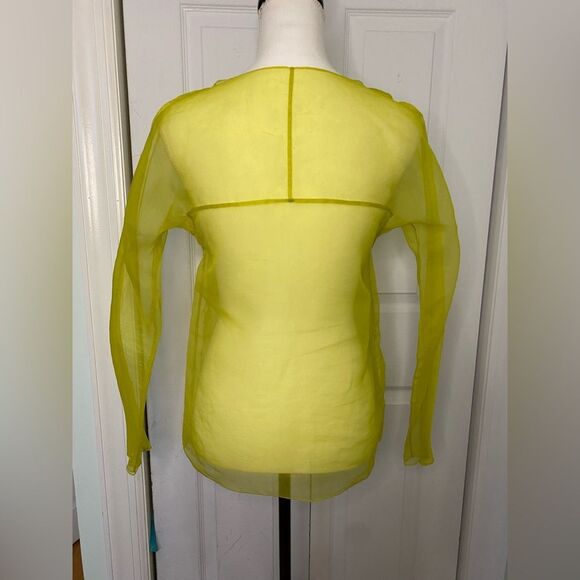 See-through Top with Graphic & Architectural Curves - Picture 4 of 7